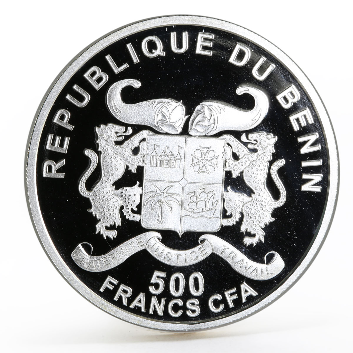 Benin 500 francs 85 Years of Vatican State Pope Benedict XVI silver coin 2014