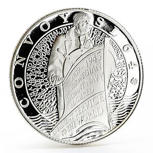 Gibraltar 1 pound Convoy SL 64 series Merchant Navy proof silver coin 2015