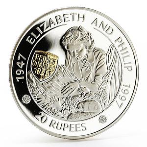 Mauritius 20 rupees 50th Birth of Prince Charles Philip proof silver coin 1997