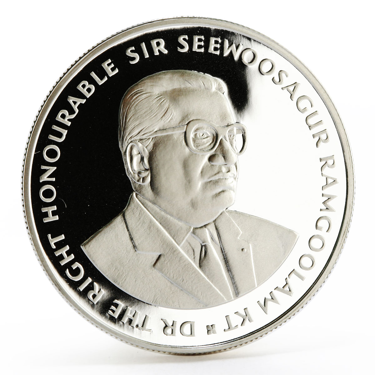 Mauritius 20 rupees 50th Birth of Prince Charles Philip proof silver coin 1997