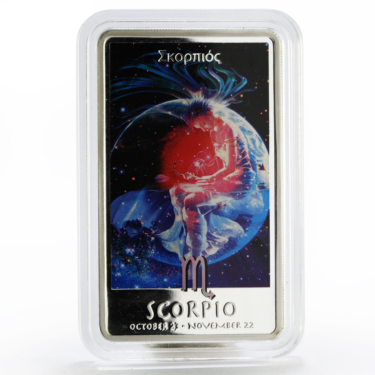 Niue 2 dollars Zodiac Signs series Scorpio colored proof silver coin 2011