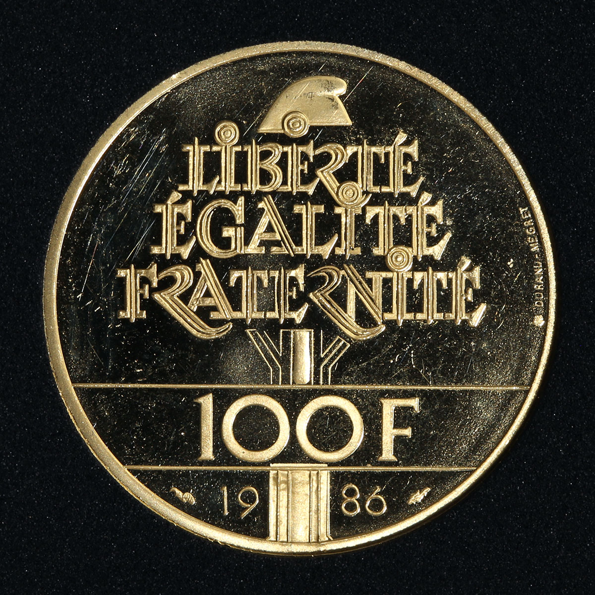 France 100 francs 100th Anniversary Statue of Liberty gold coin 1986