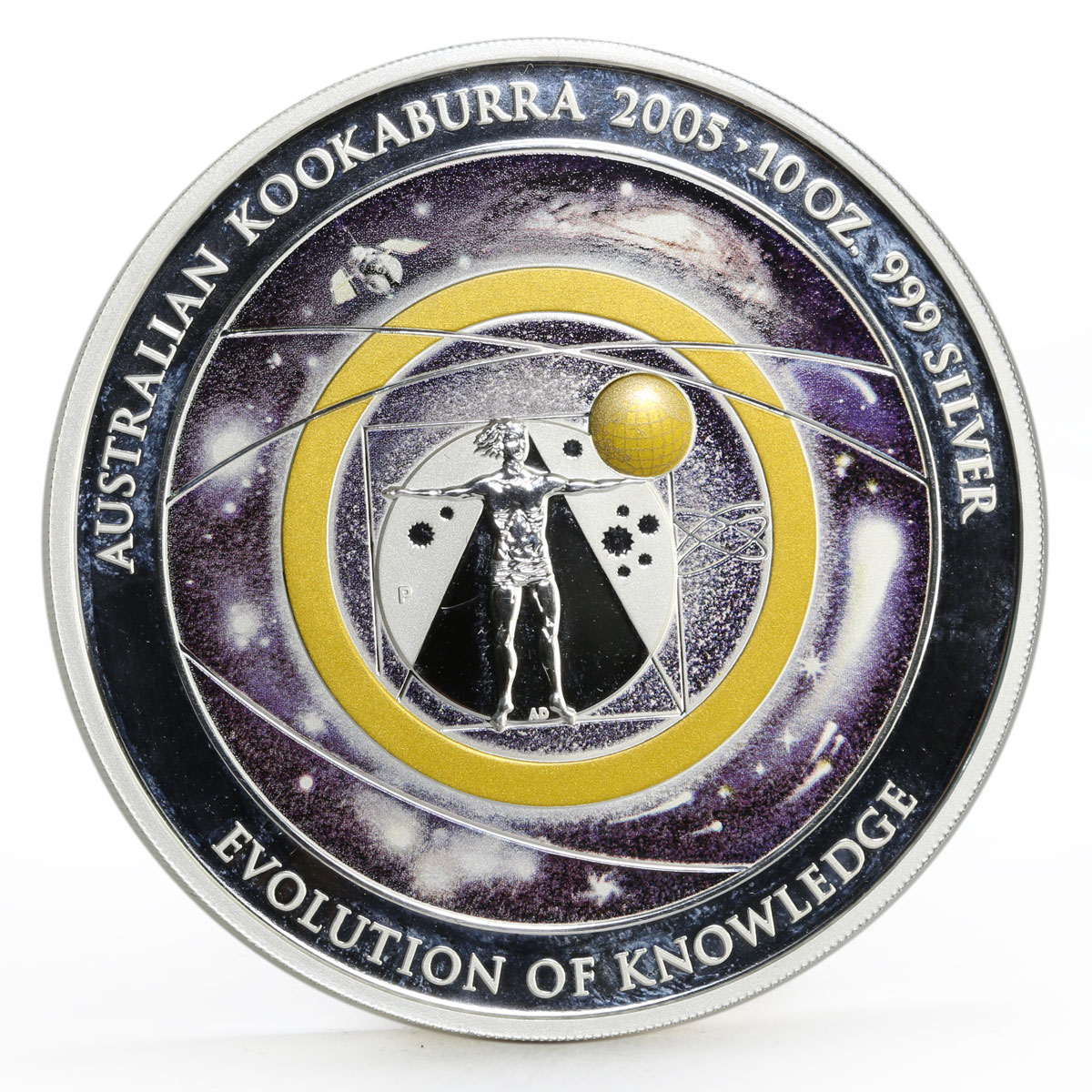 Australia 10 dollars Kookaburra Evolution of Knowledge proof silver coin 2005