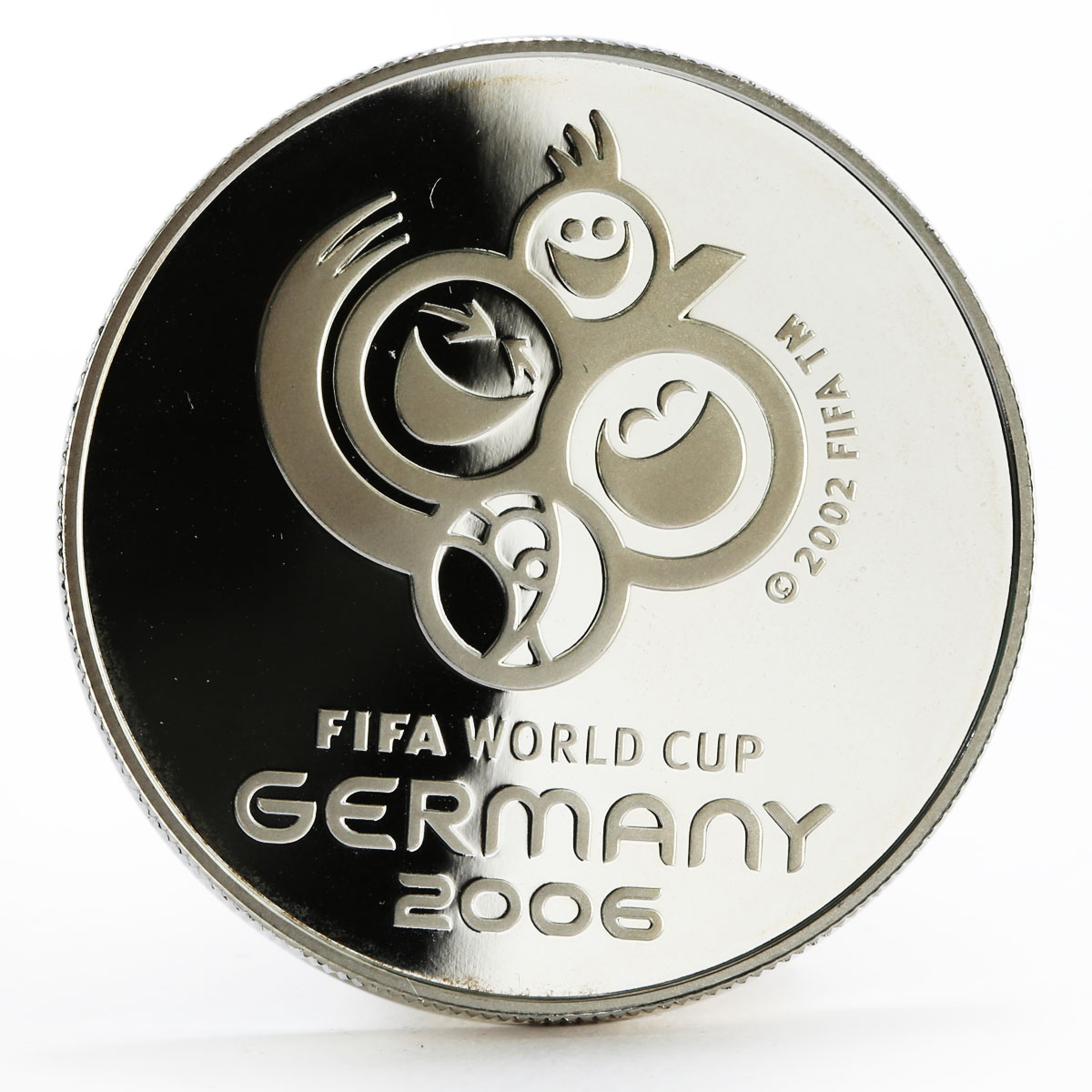 Trinidad and Tobago 100 dollars Football World Cup in Germany silver coin 2006