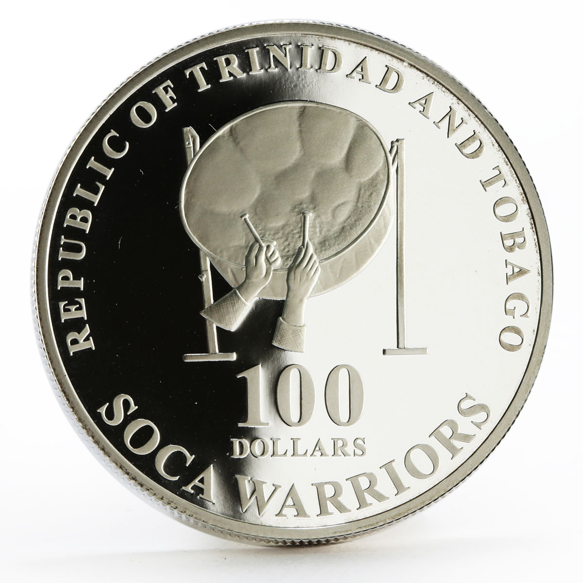 Trinidad and Tobago 100 dollars Football World Cup in Germany silver coin 2006