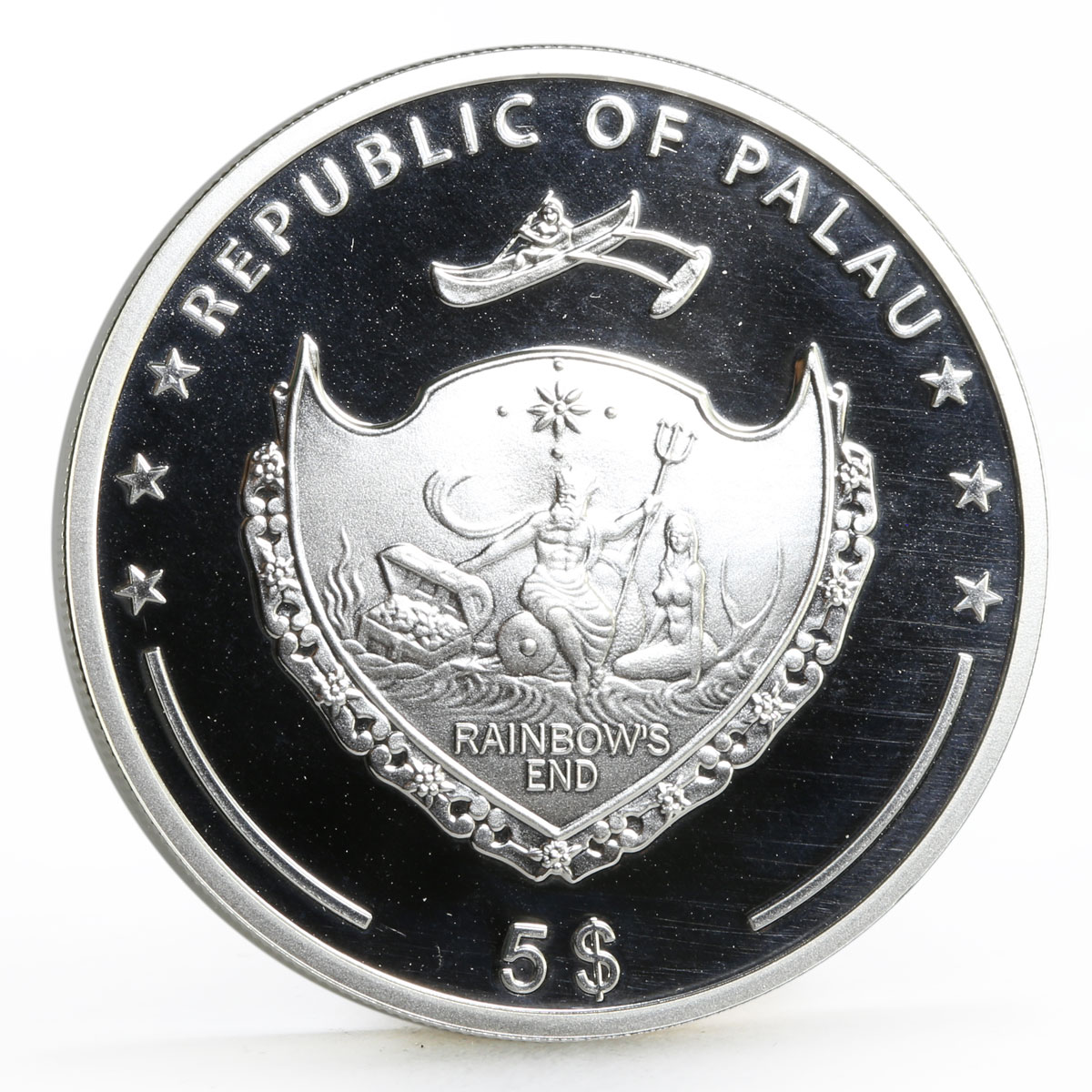 Palau 5 dollars Secrets of the Sea Marine Life Protection proof silver coin 2013