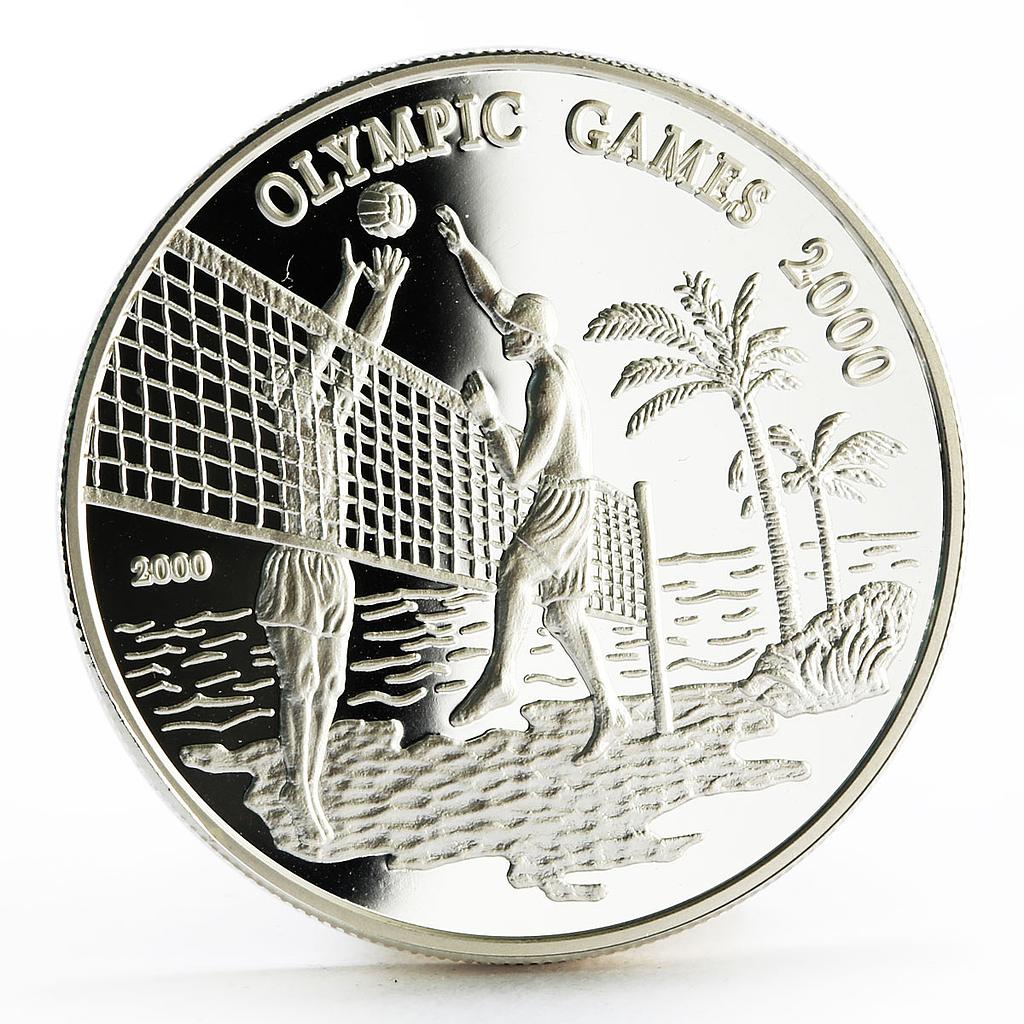 Samoa 10 dollars Sydney Olympic Games series Volleyball proof silver coin 2000