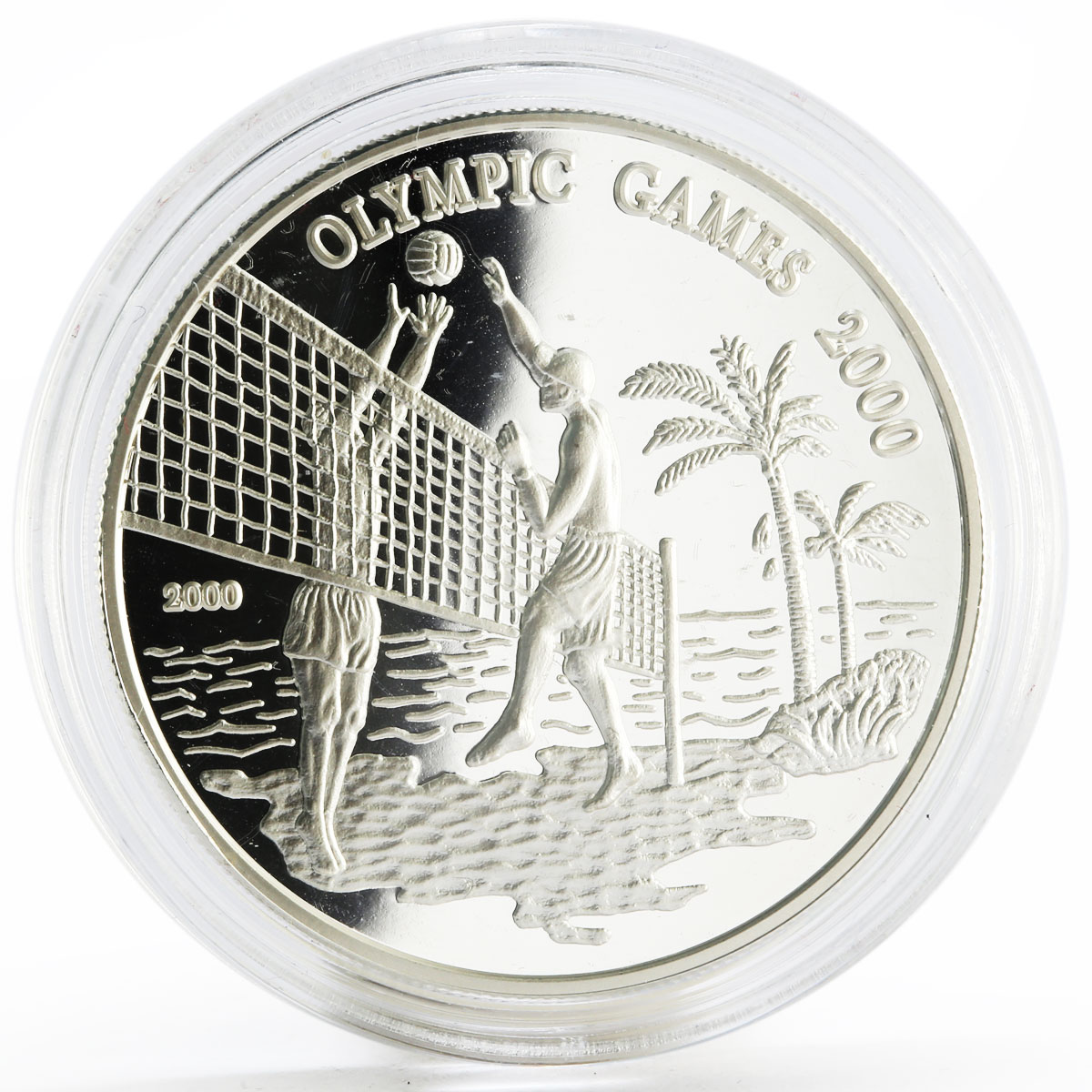 Samoa 10 dollars Sydney Olympic Games series Volleyball proof silver coin 2000