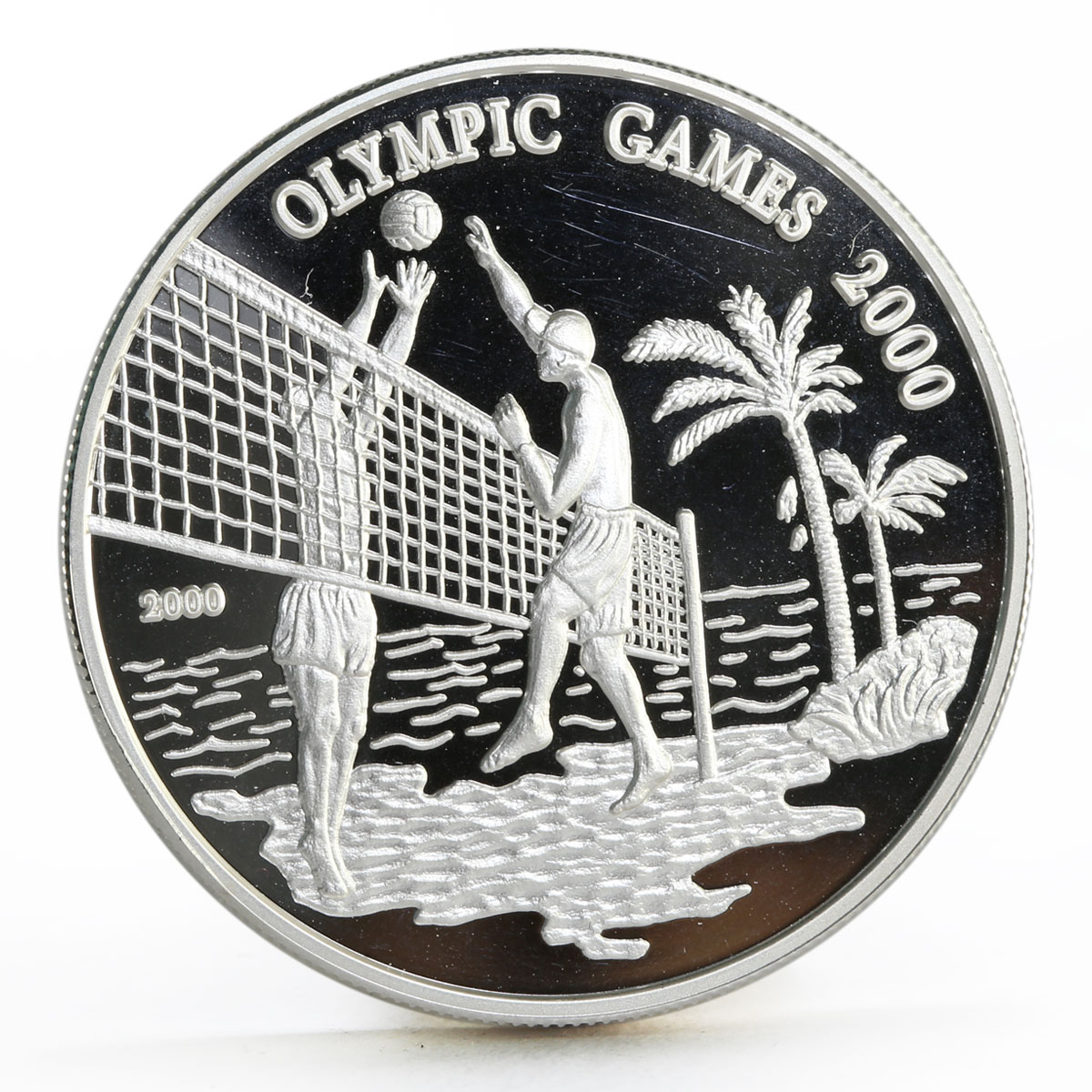 Samoa 10 dollars Sydney Olympic Games series Volleyball proof silver coin 2000