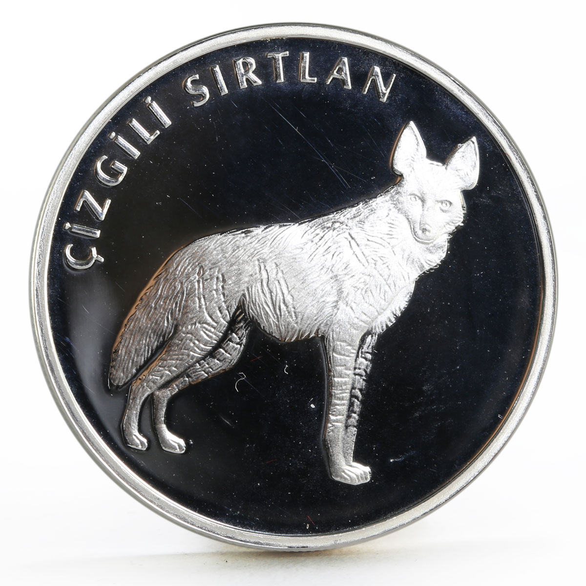 Turkey 20 lira Animal series Striped Hyena proof silver coin 2005