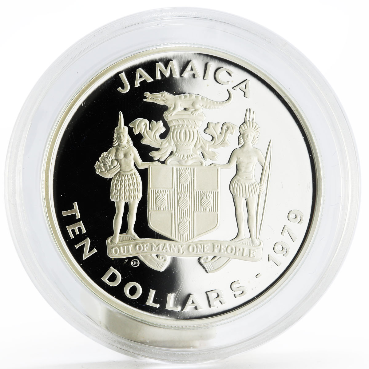 Jamaica 10 dollars International Year of the Child proof silver coin 1979