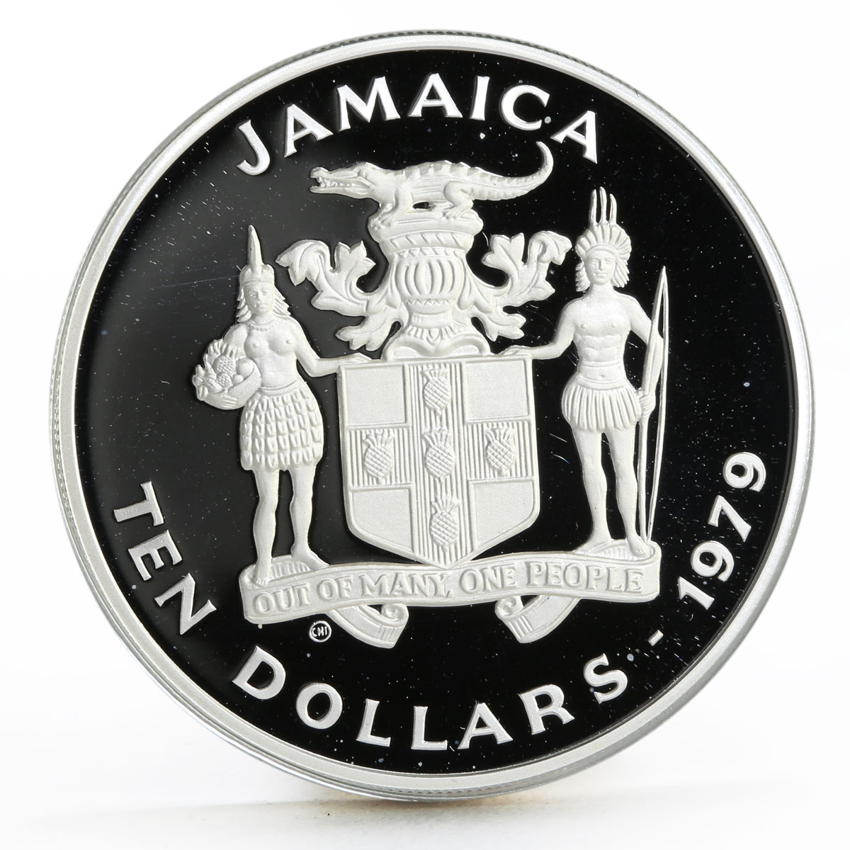 Jamaica 10 dollars International Year of the Child proof silver coin 1979
