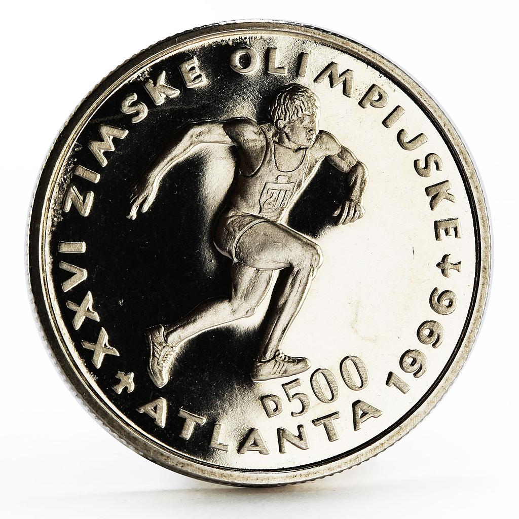 Bosnia and Herzegovina 500 dinara Atlanta Olympic Games Sprinter CuNi coin 1996