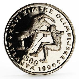 Bosnia and Herzegovina 500 dinara Atlanta Olympics Fencers nickel coin 1996