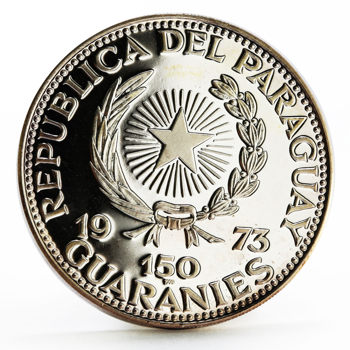 Paraguay 150 guaranies The Painter Albrecht Durer Art proof silver coin 1973