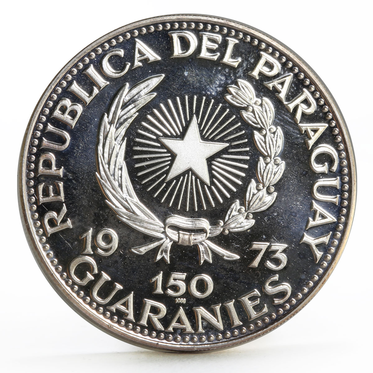 Paraguay 150 guaranies The Painter Albrecht Durer Art proof silver coin 1973