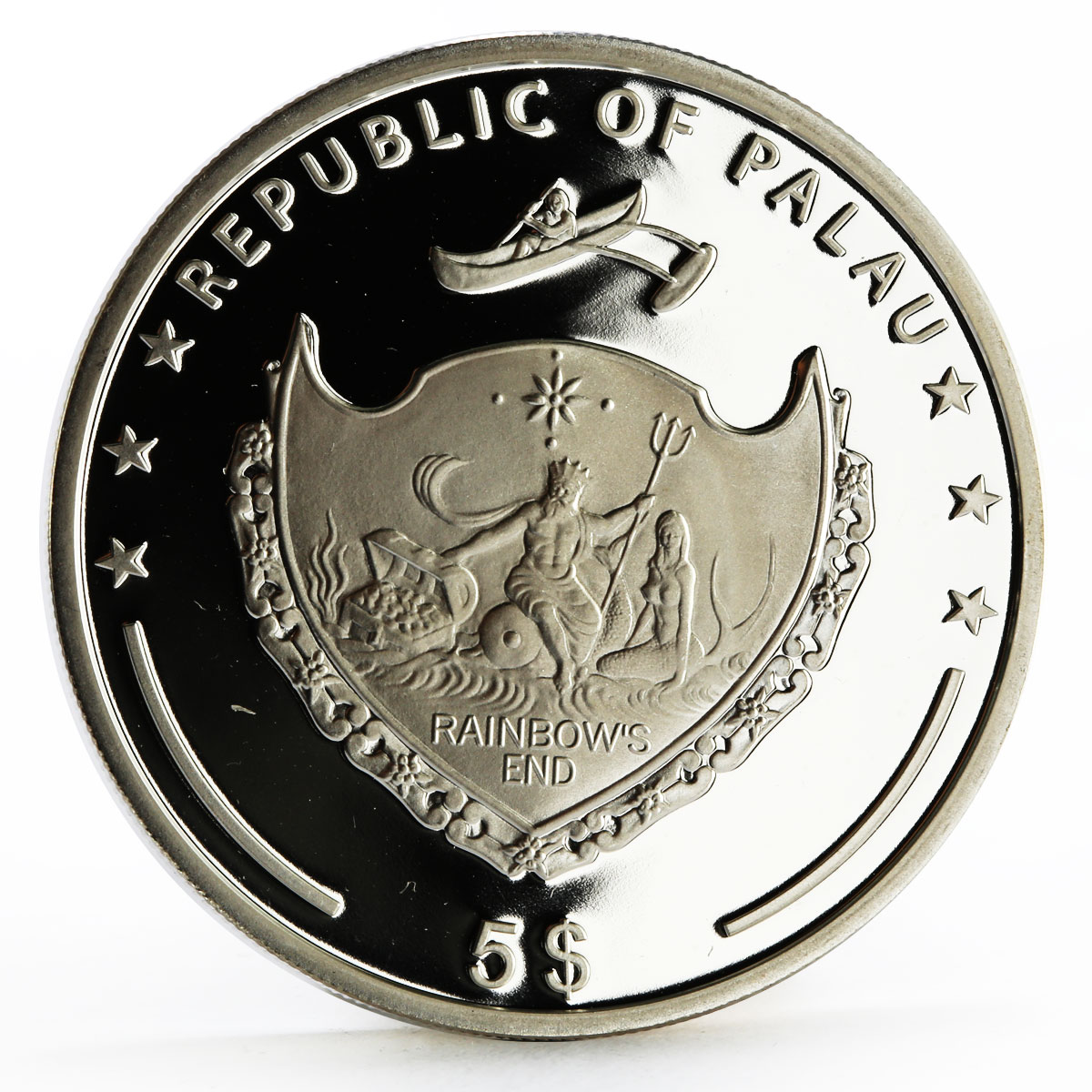 Palau 5 dollars First Ascent of Mountain Everset colored proof silver coin 2013