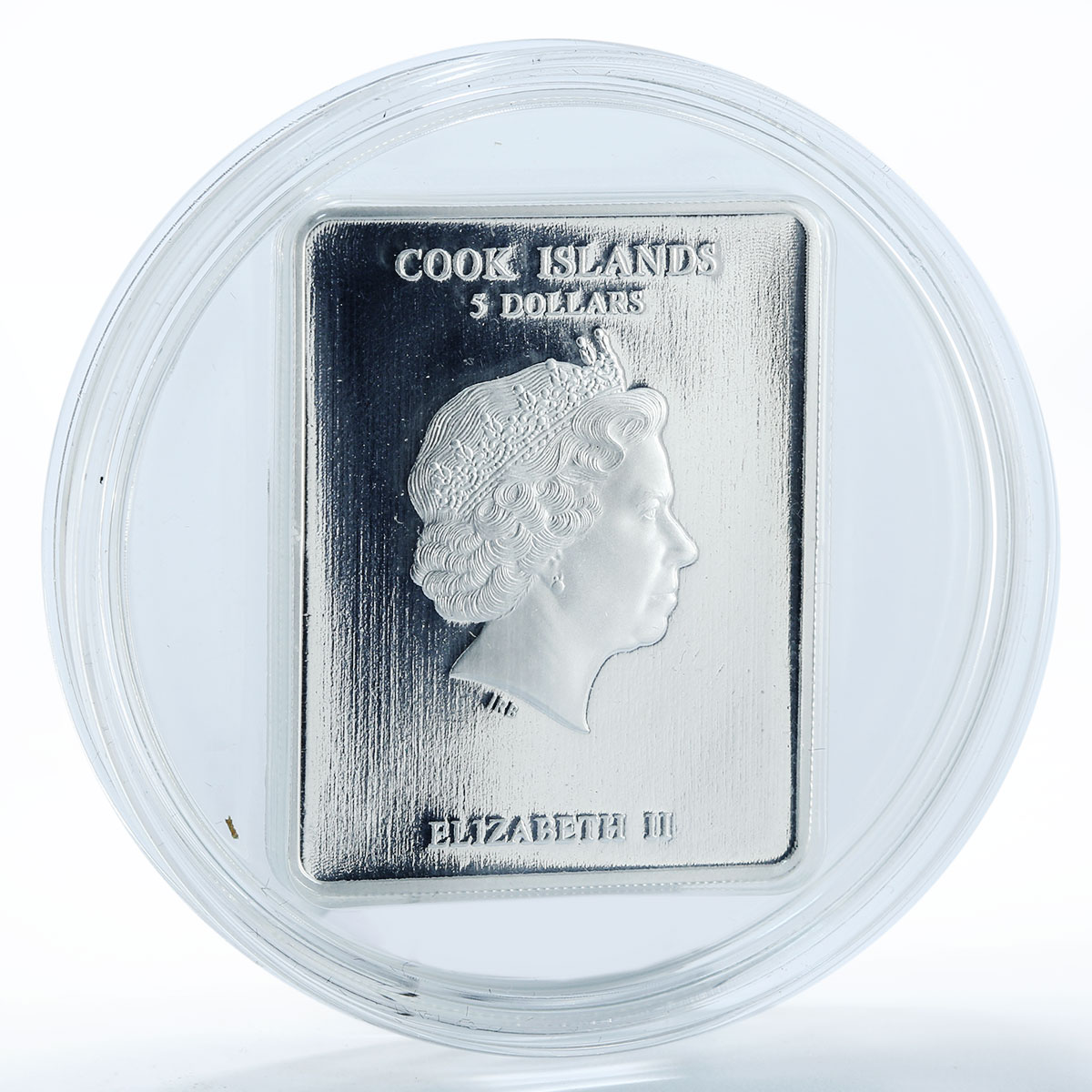 Cook Islands 5 dollars Saints St. Alexander Nevsky silver proof color coin 2011