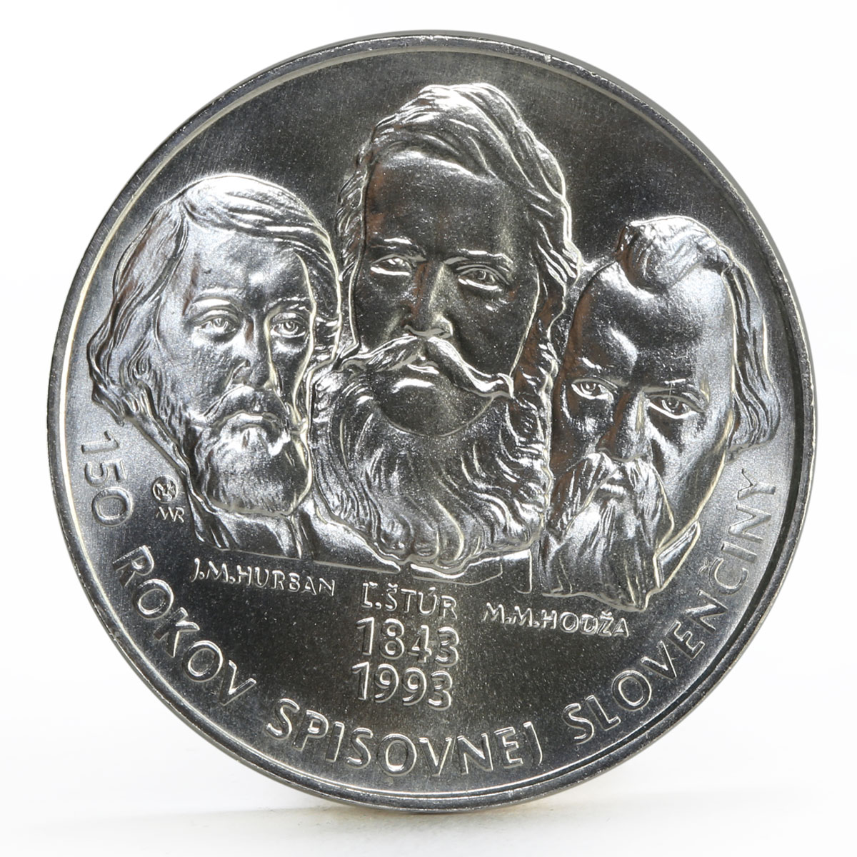 Slovakia 200 korun 150 Years of Slovak Language Politic Writers silver coin 1993