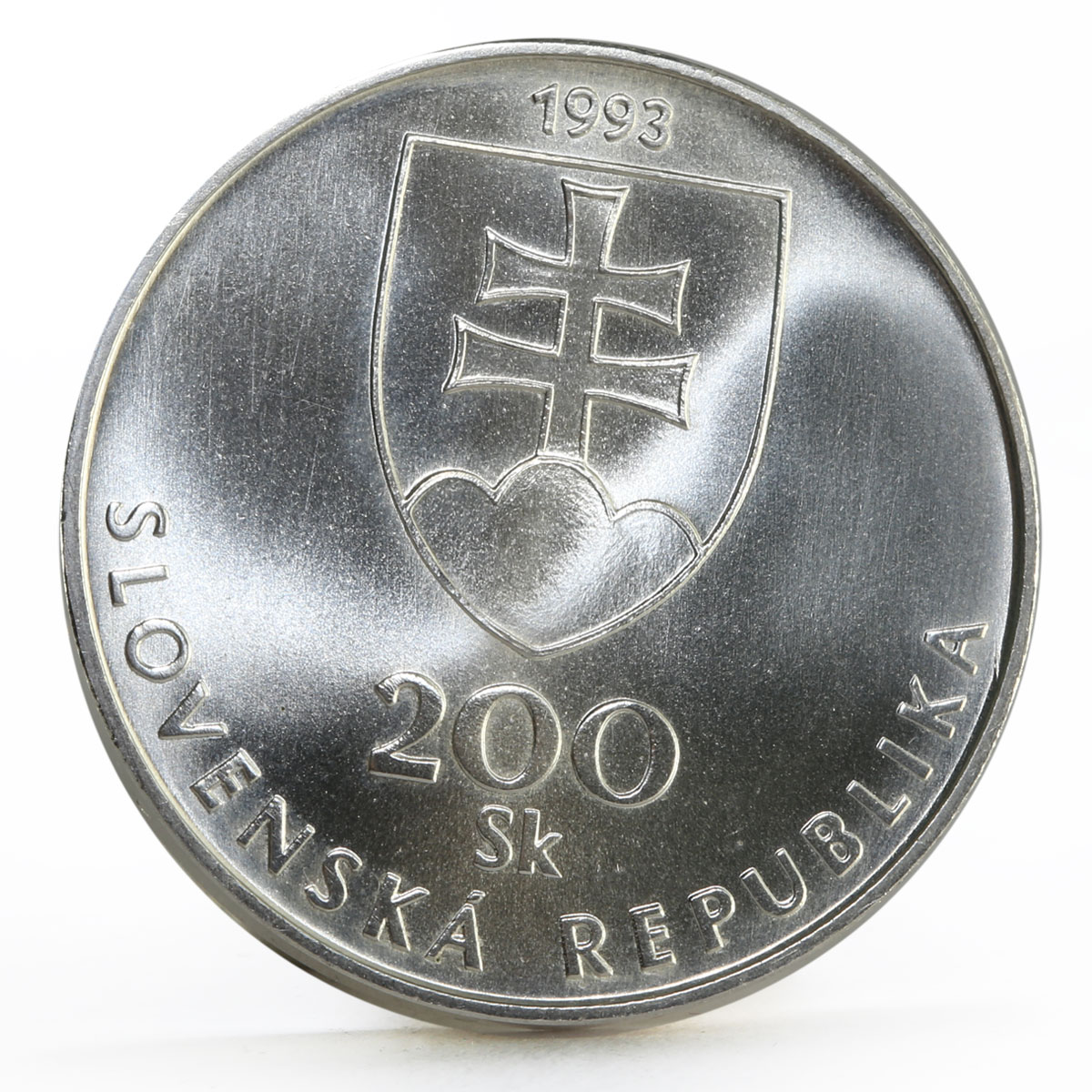 Slovakia 200 korun 150 Years of Slovak Language Politic Writers silver coin 1993