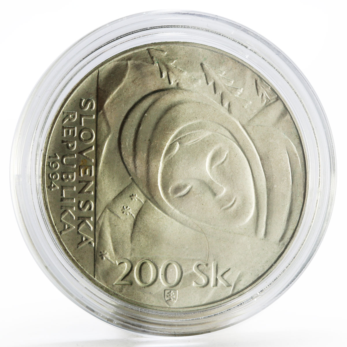 Slovakia 200 korun 100th Anniversary of Janko Alexy Poetry Art silver coin 1994