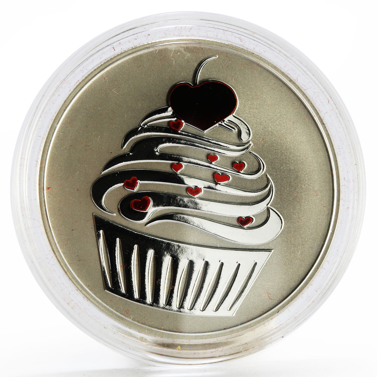 Tokelau 5 dollars Messages of Love series Cupcake Hearts proof silver coin 2015