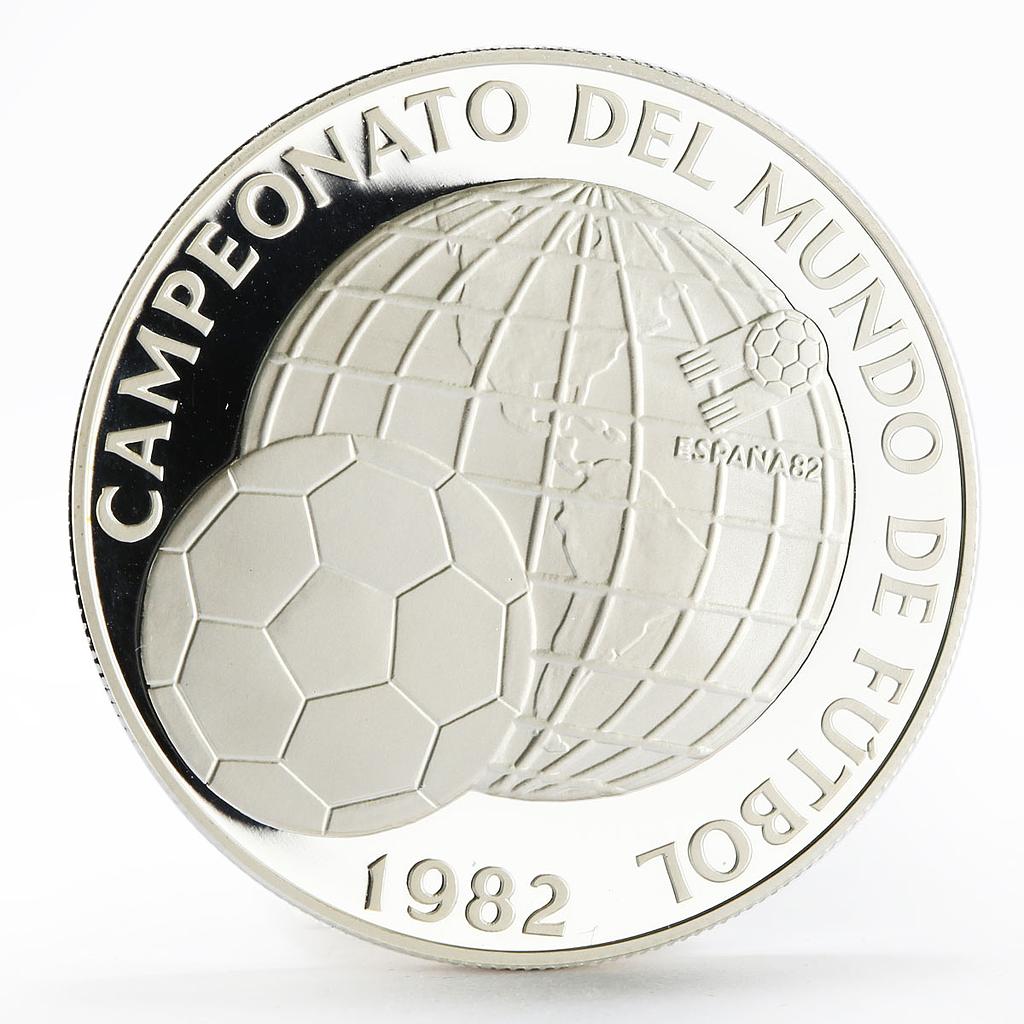 Panama 5 balboas Football World Cup in Spain Championship proof silver coin 1982