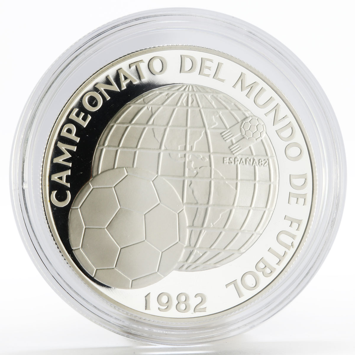 Panama 5 balboas Football World Cup in Spain Championship proof silver coin 1982