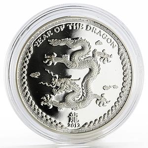 Palau 5 dollars Lunar Calendar series Year of the Dragon proof silver coin 2012