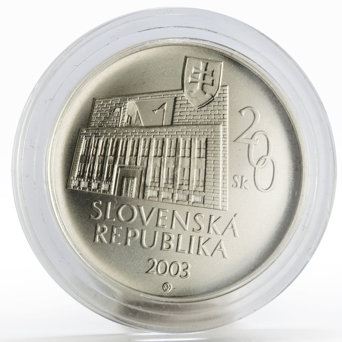 Slovakia 200 korun 100 Years of the Economist Imrich Karvas silver coin 2003