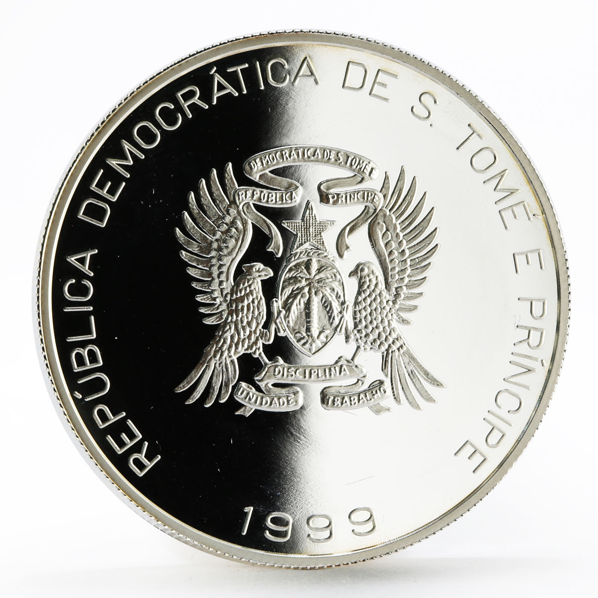 Sao Tome and Principe 2000 dobras Year of the Euro 50 Groschen bimetal coin 1999