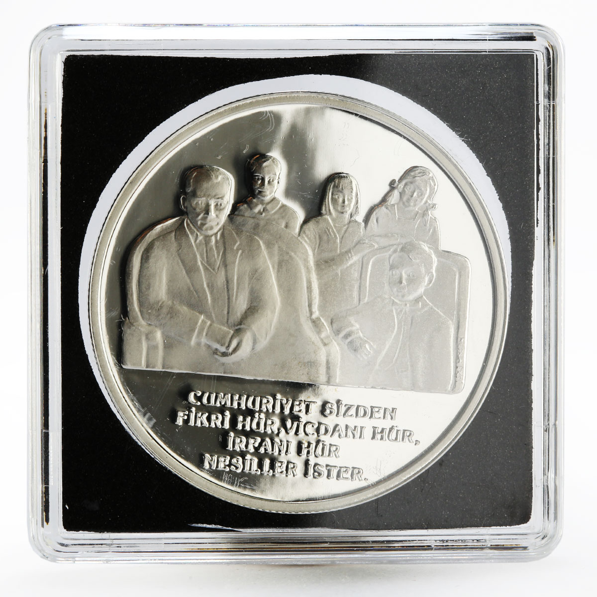 Turkey 3000000 lira 75th Anniversary of Ataturk State Leader silver coin 1998