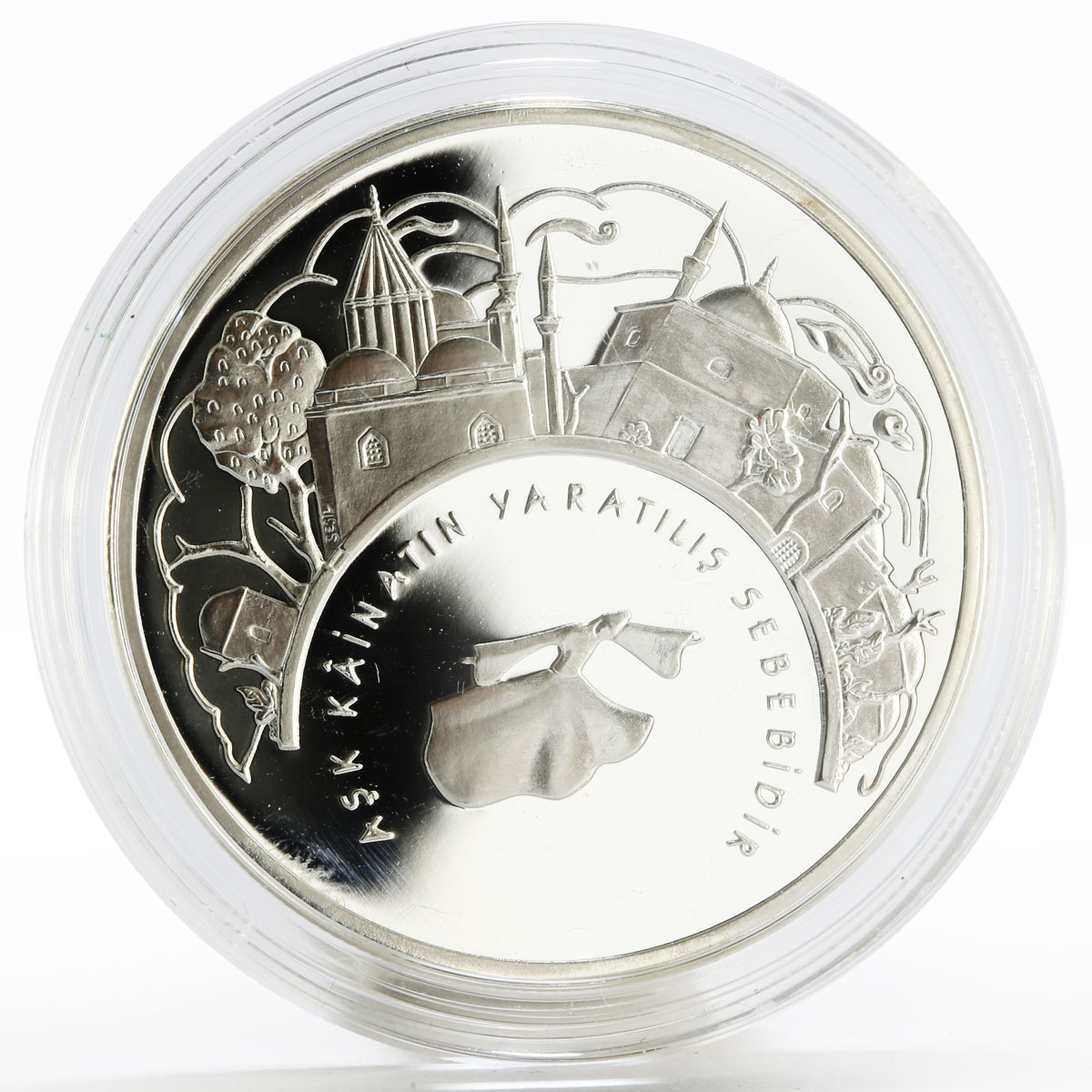 Turkey 30 lira 800th Anniversary of the Birth of Mevlana proof silver coin 2007