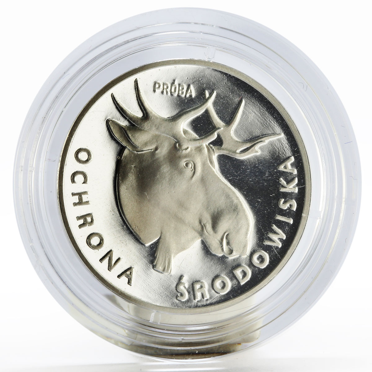 Poland 100 zlotych Animal series Moose Fauna proba proof silver coin 1978