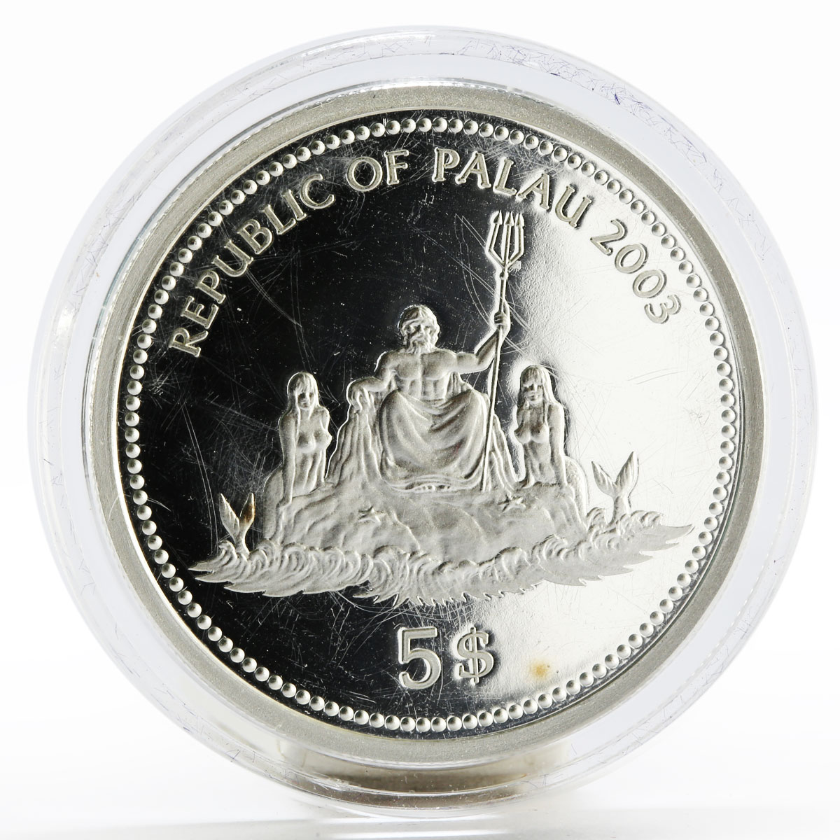 Palau 5 dollars Marine Life Protection series King Red Crab silver coin 2003