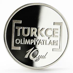 Turkey 50 lira 10th Anniversary of Turkish Olympic Games proof silver coin 2012