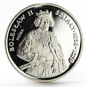 Poland 200 zlotych King Boleslaw the Second Brave proba proof silver coin 1981