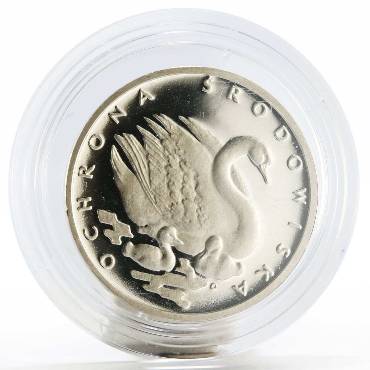 Poland 500 zlotych Endangered Wildlife series Swans proof silver coin 1984