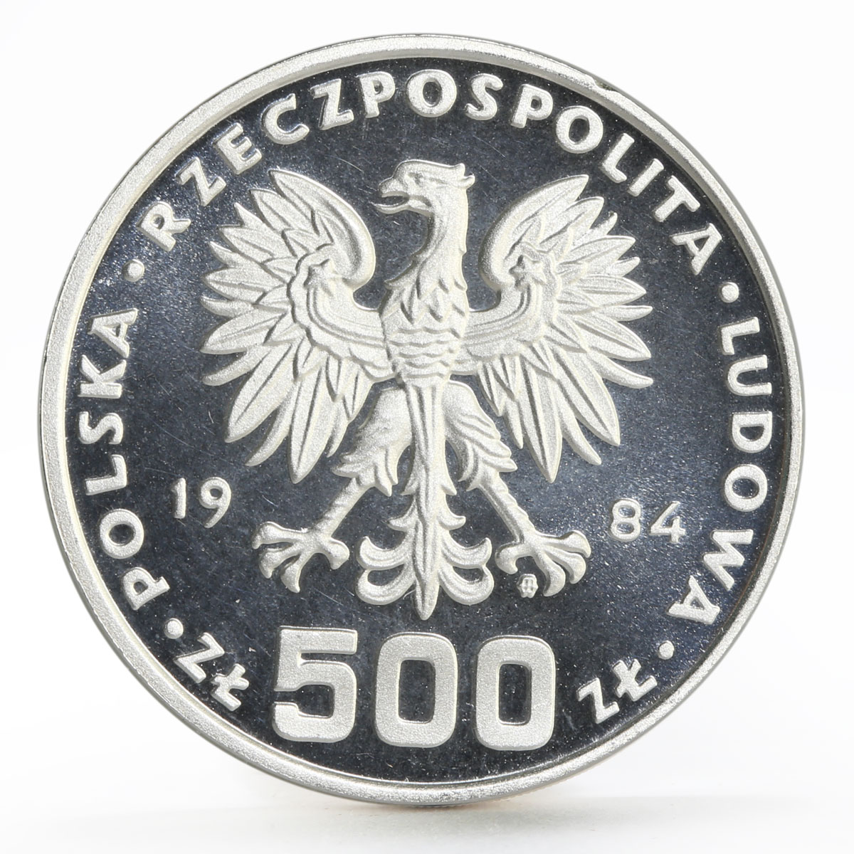 Poland 500 zlotych Endangered Wildlife series Swans proof silver coin 1984