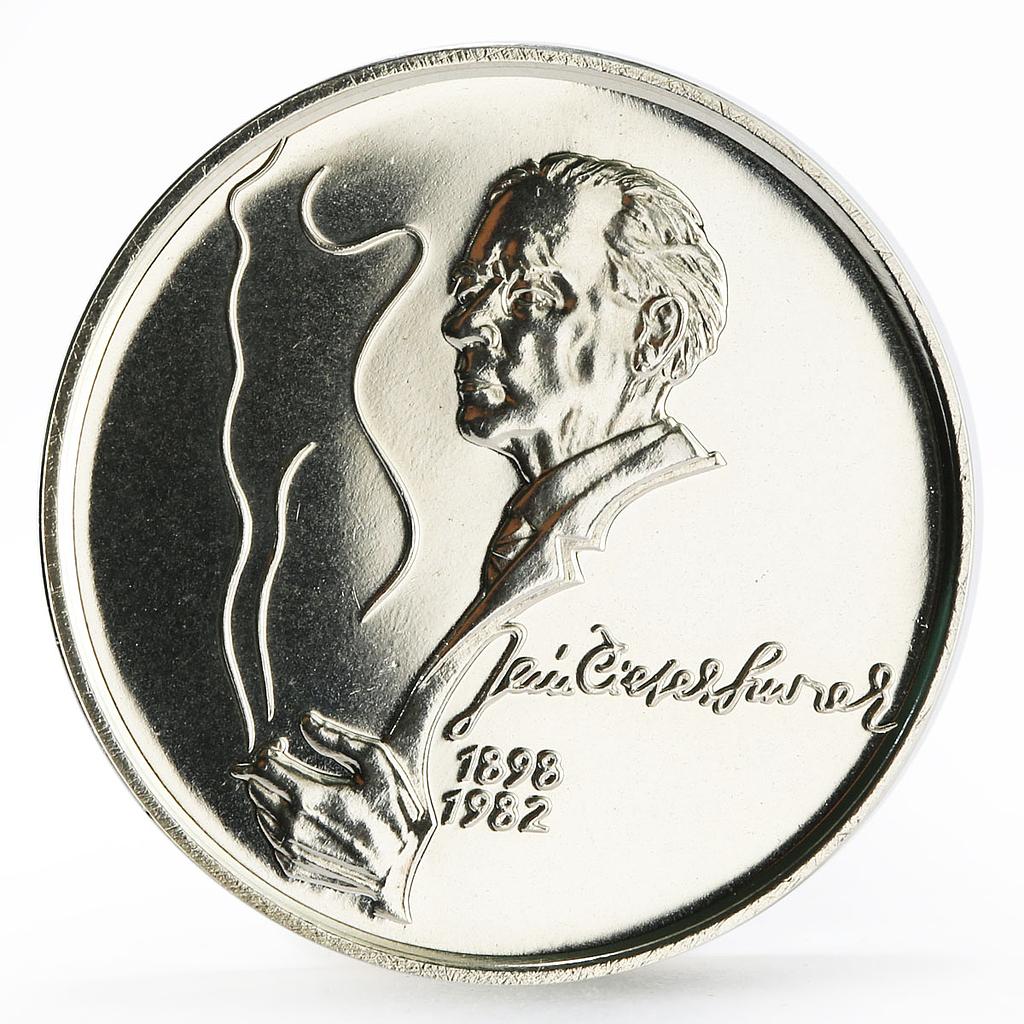 Slovakia 200 korun 100th Anniversary of the Birth of Jan Smrek silver coin 1998
