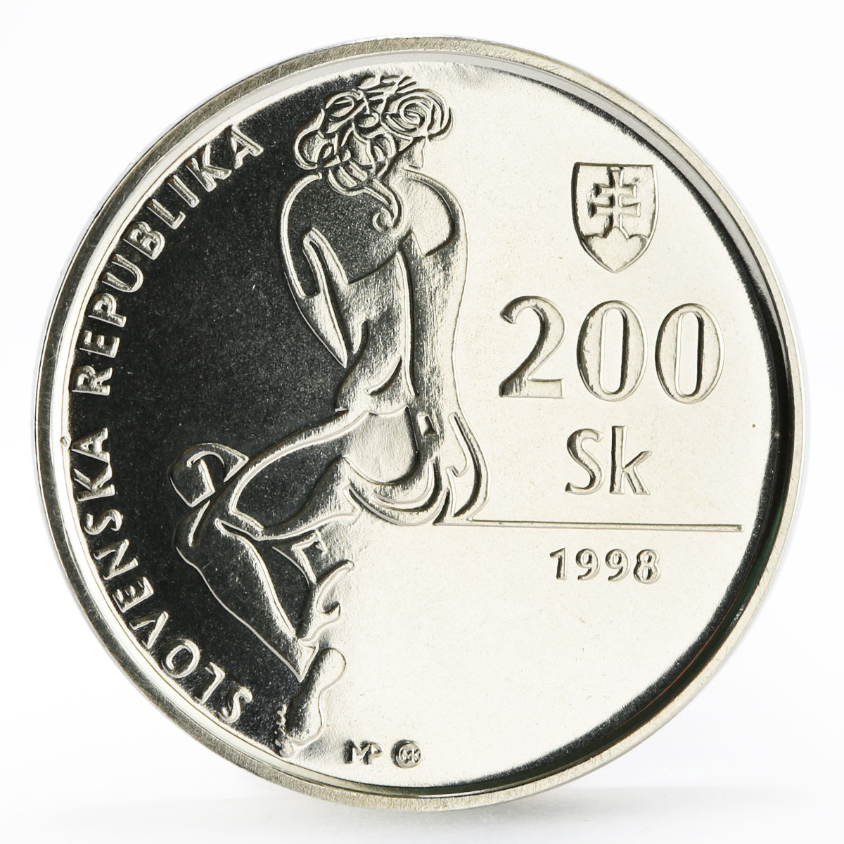 Slovakia 200 korun 100th Anniversary of the Birth of Jan Smrek silver coin 1998