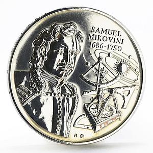 Slovakia 500 korun 250 Years Since the Death of Samuel Mikovini silver coin 2000