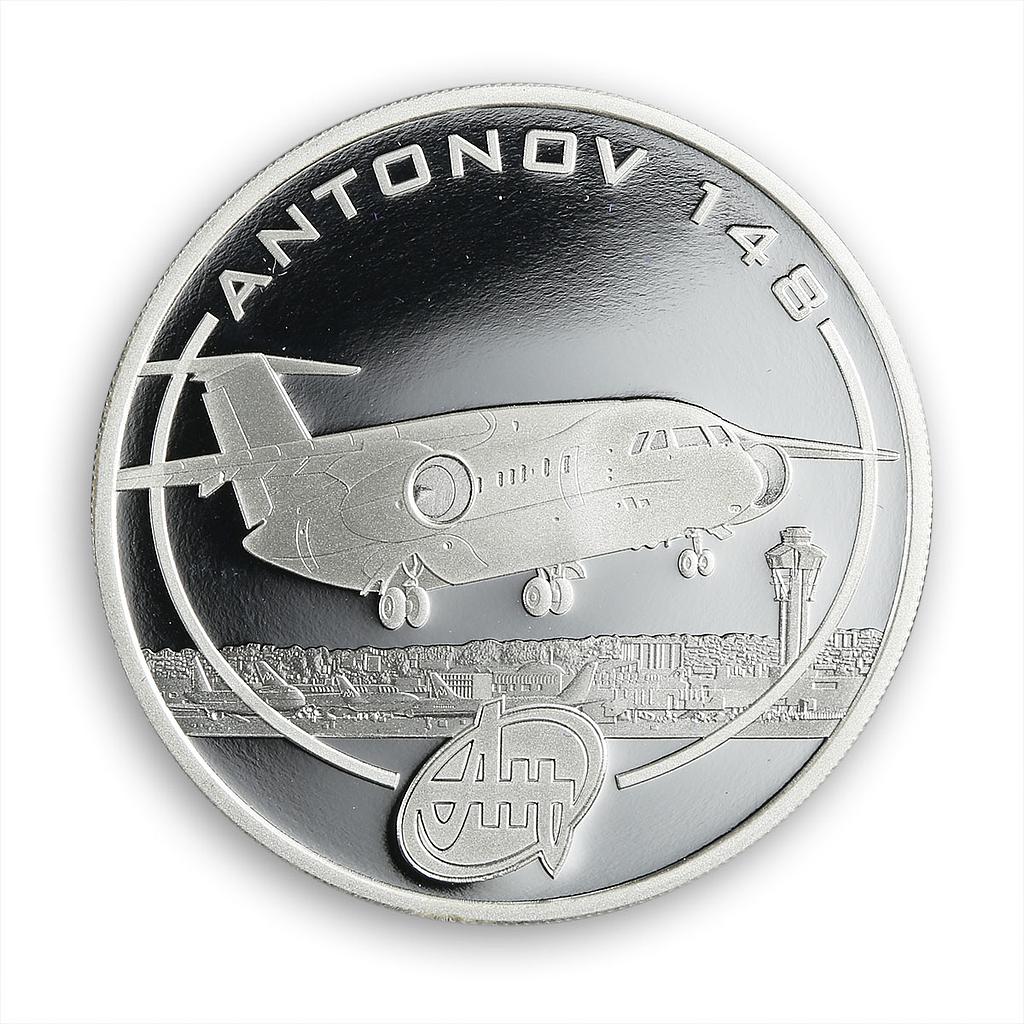 Cook Islands 1 dollar Antonov Planes series AN-148 proof silver coin 2008