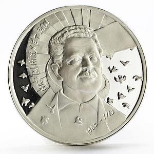 Turkey 15000000 lira Hazim Nikmet Ran Poet Turkish Poetry proof silver coin 2004