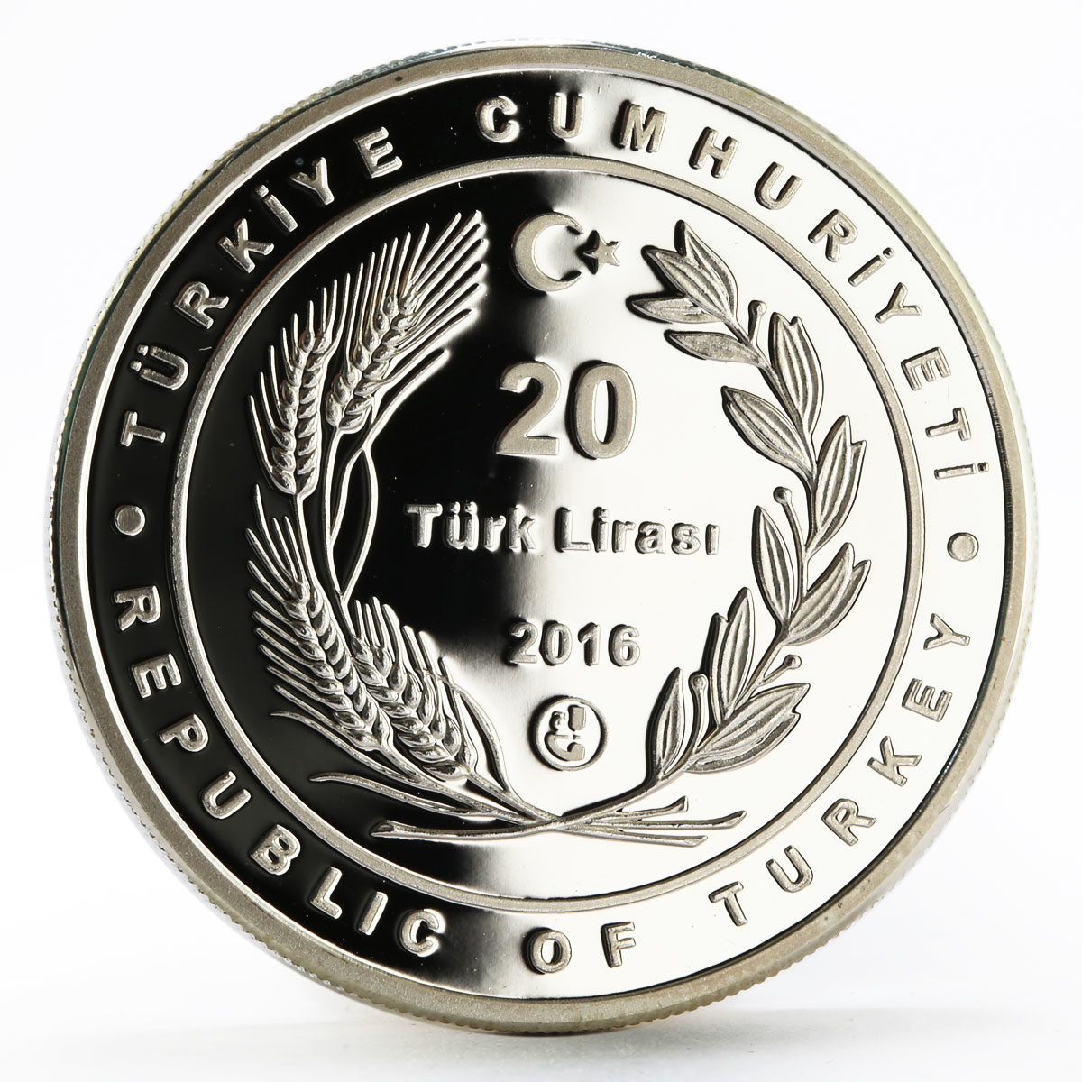 Turkey 20 lira In Memory of Martyrs and Heroes of 15th July silver coin 2016