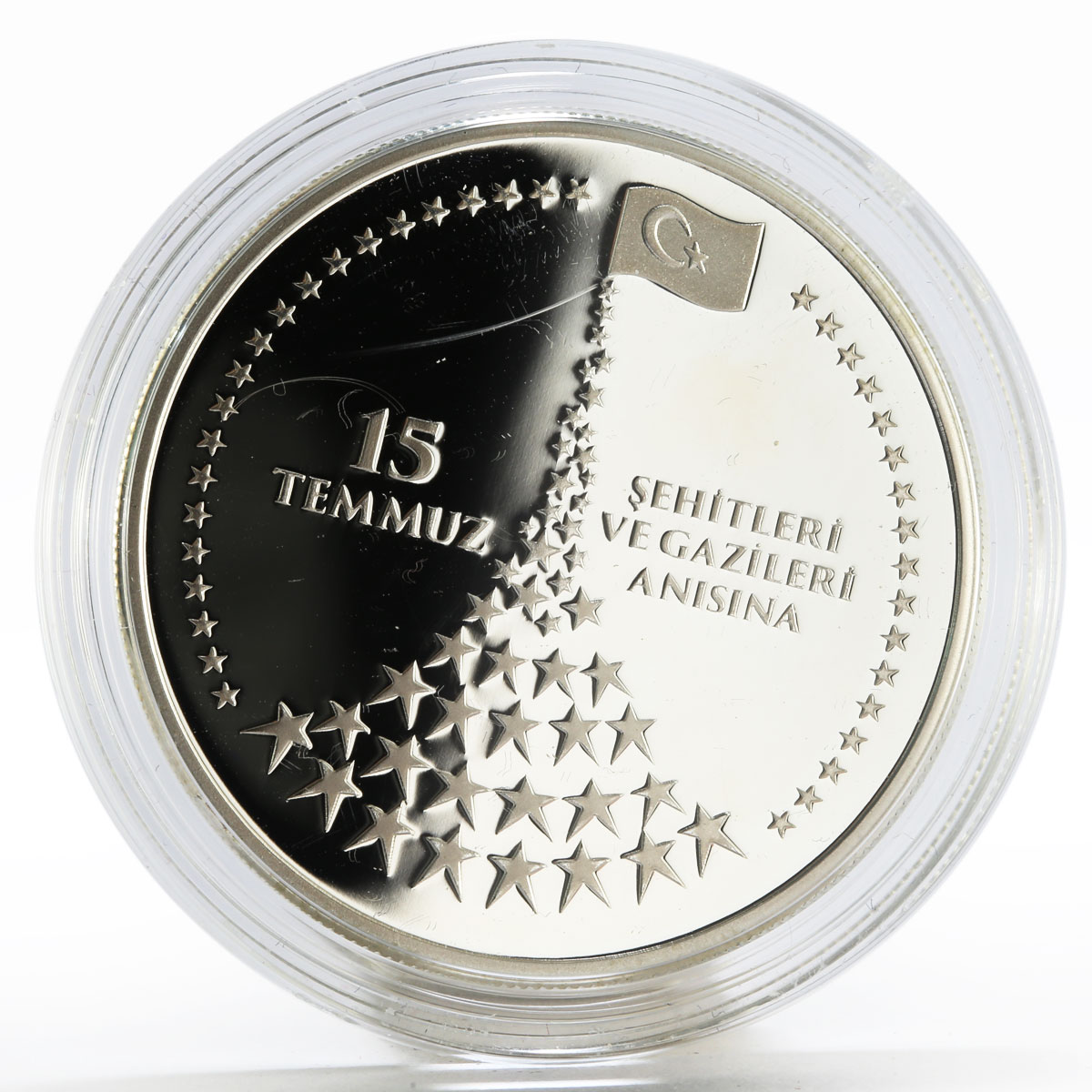 Turkey 20 lira In Memory of Martyrs and Heroes of 15th July silver coin 2016