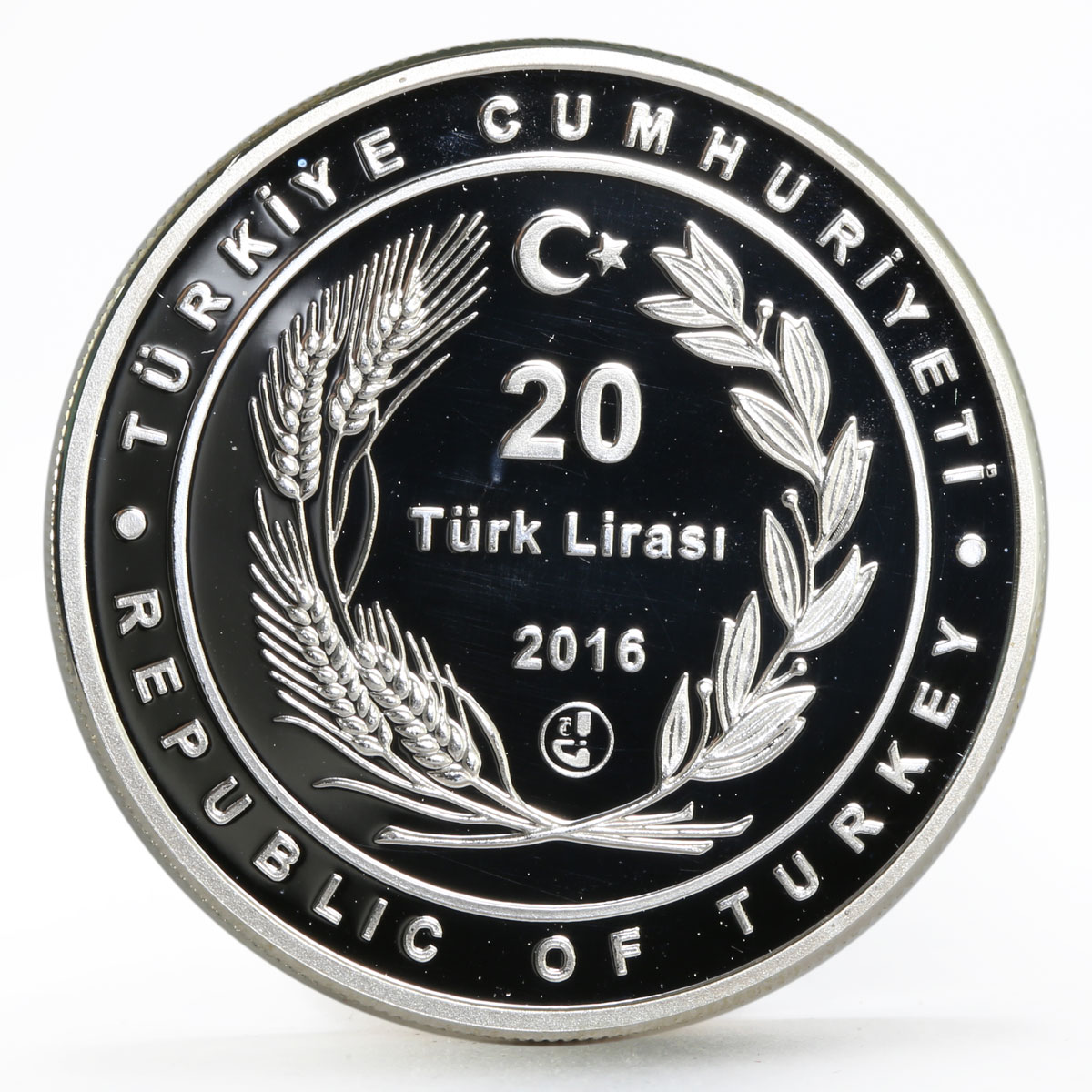 Turkey 20 lira In Memory of Martyrs and Heroes of 15th July silver coin 2016