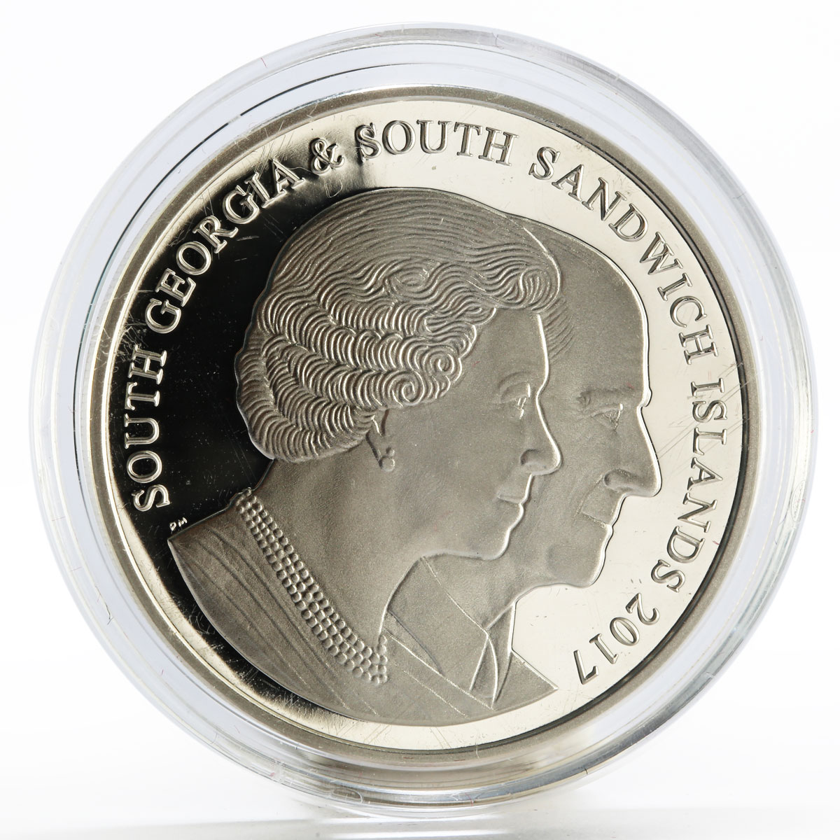 Sandwich Islands 2 pounds 70 Years of Marriage of Elizabeth II silver coin 2017