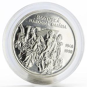 Slovakia 200 korun 50th Anniversary of National Gallery silver coin 1998