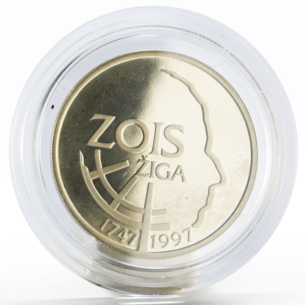 Slovenia 500 tolarjev 250th Anniversary of Sigmund Zois Sience silver coin 1997